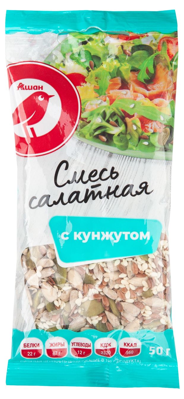 АШАН Красная птица Смесь салатная АШАН Красная птица с кунжутом, 50 г