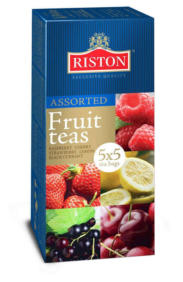 RISTON Чай черный Riston Фруктовое ассорти в пакетиках, 25х1,5 г