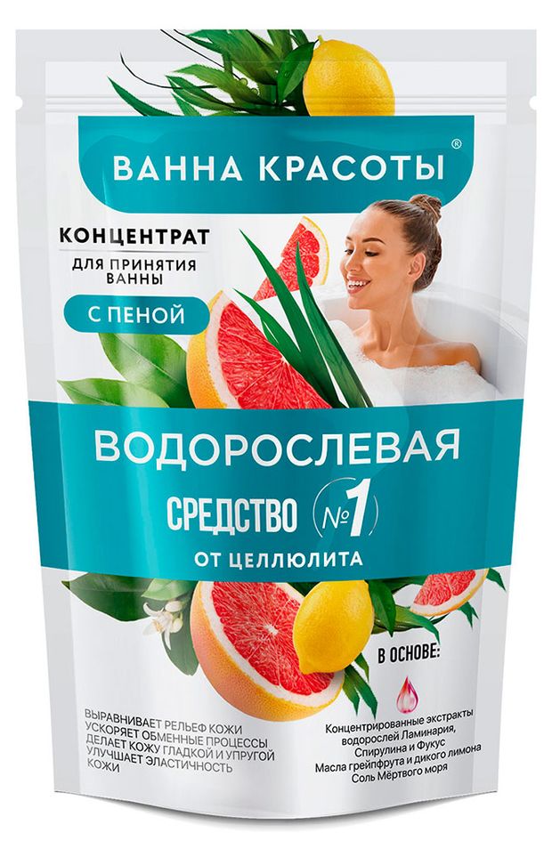 Фитокосметик Концентрат для принятия ванны с пеной Ванна красоты Водорослевая, 250 мл