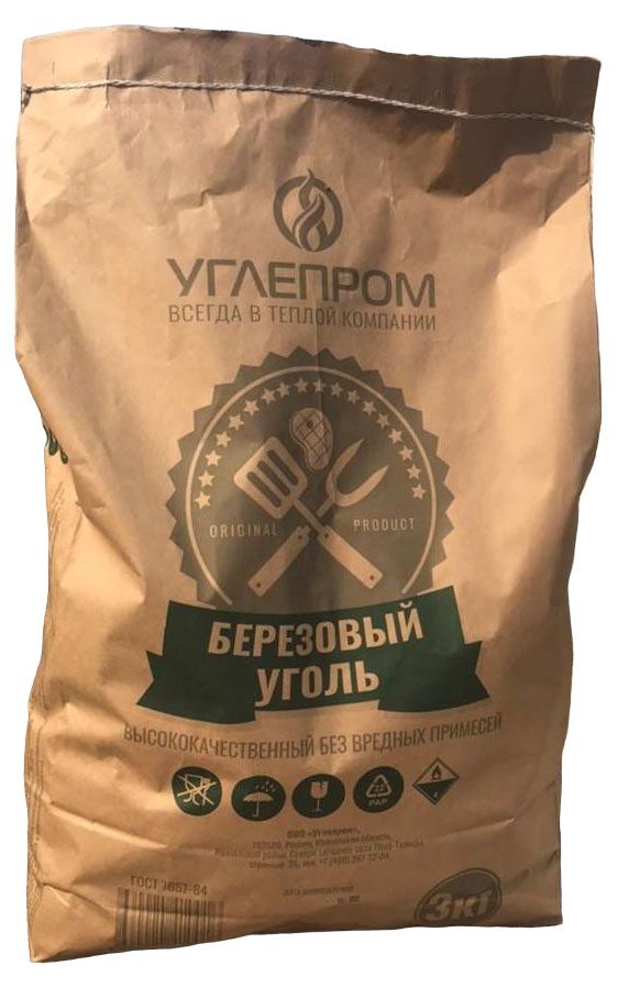 Углепром Уголь березовый Углепром, 3 кг
