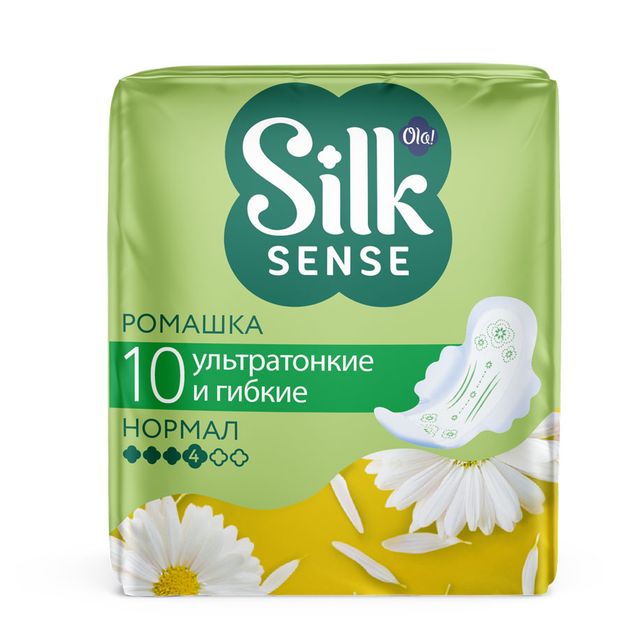 Ola! Прокладки гигиенические Ola! Silk Sense Ultra Normal Ромашка ультратонкие, 10 шт