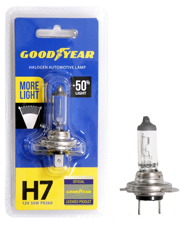 Goodyear Автолампа Goodyear Н7 12V 55W PX26d More Light