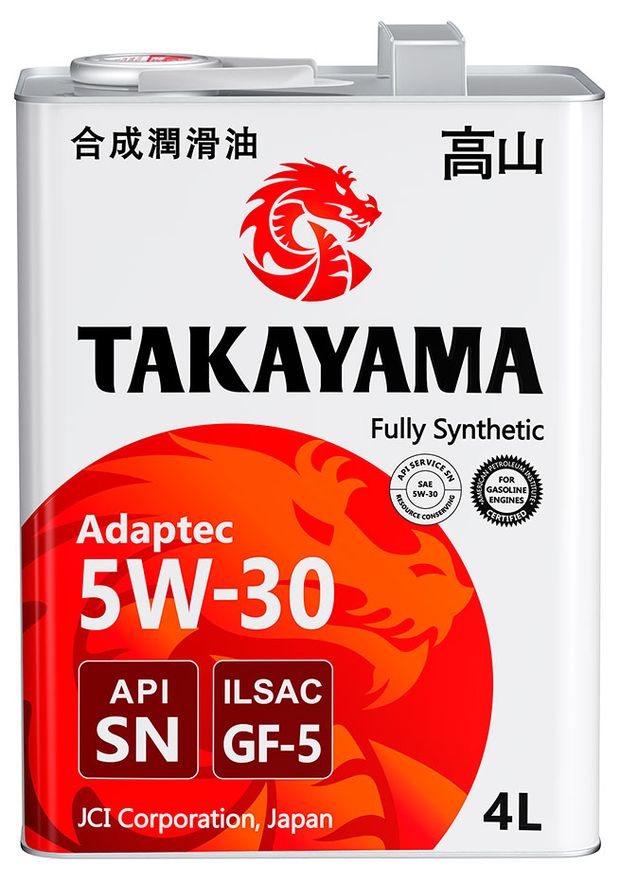 TAKAYAMA Масло моторное TAKAYAMA 5W-30 SN/GF-5 синтетическое, 4 л