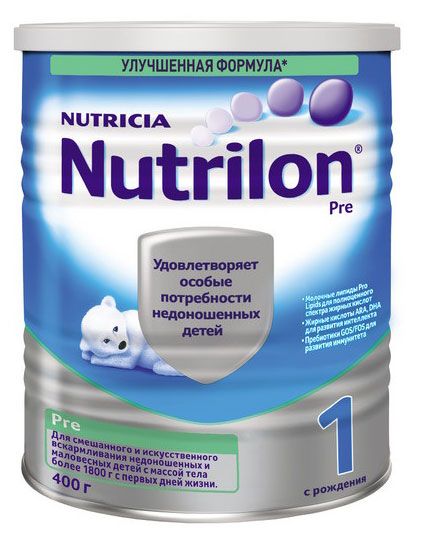 Nutrilon Смесь сухая молочная Nutrilon Пре 1 с рождения, 400 г