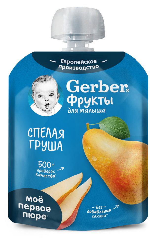 Gerber Пюре фруктовое Gerber для первого прикорма Спелая груша с 4 мес., 90 г