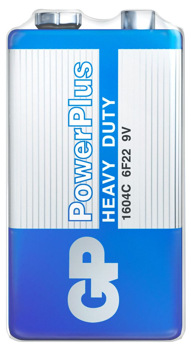 GP Батарейка GP Power Plus 6F22 крона, 1 шт