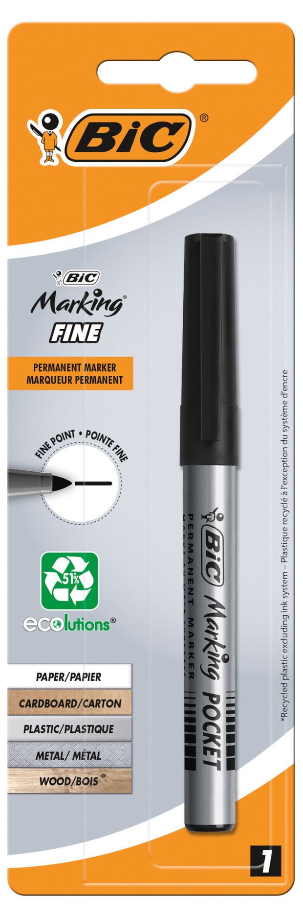 BIC Перманентный маркер BIC Marking Fine черный