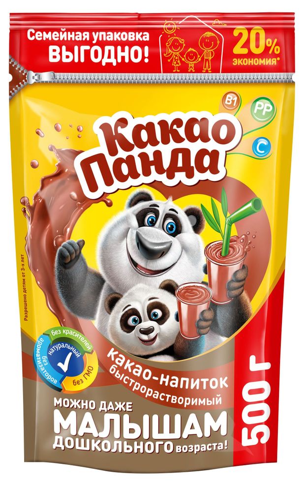 Какао Панда Какао-напиток растворимый Какао Панда Детский, 500 г