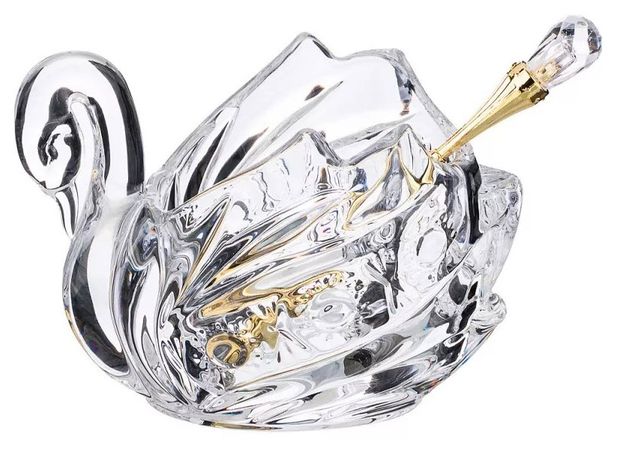 Lefard Икорница Lefard Muza Crystal Лебедь, 11х7х8,5 см