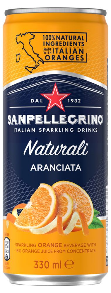 Sanpellegrino Напиток газированный Sanpellegrino Aranciata с соком апельсина Италия, 0,33 л