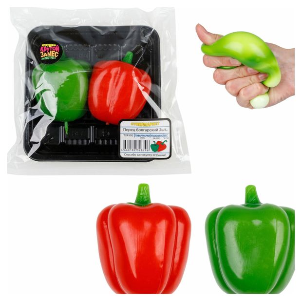 1TOY Игрушка-антистресс 1TOY Крутой замес Супермаркет Сладкий перец