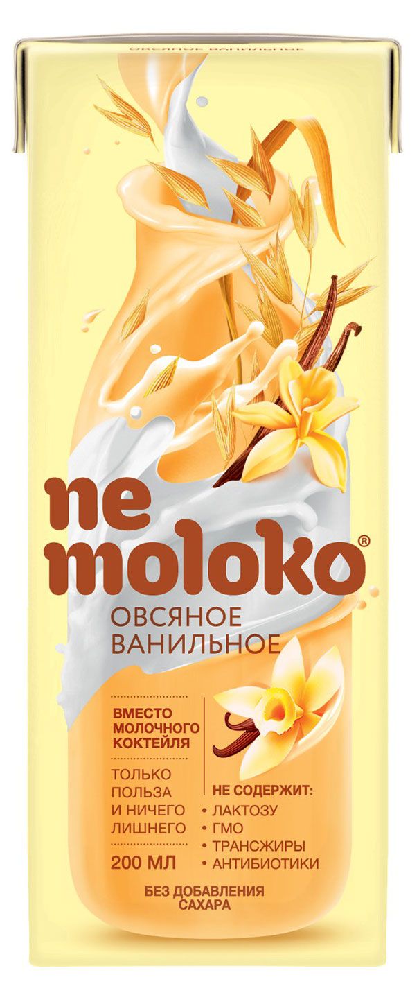 Nemoloko Напиток овсяный Nemoloko ванильный для детей старше 3х лет, 200 мл