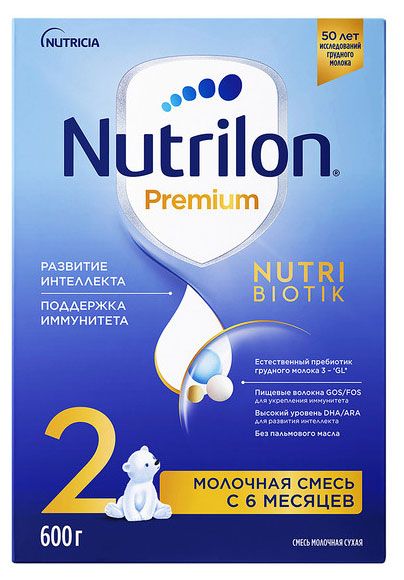 Nutrilon Смесь сухая молочная Nutrilon Premium 2 с 6 мес. БЗМЖ, 600 г