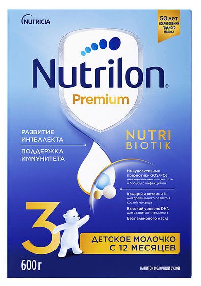 Nutrilon Смесь сухая молочная Nutrilon Premium 3 с 12 мес., 600 г
