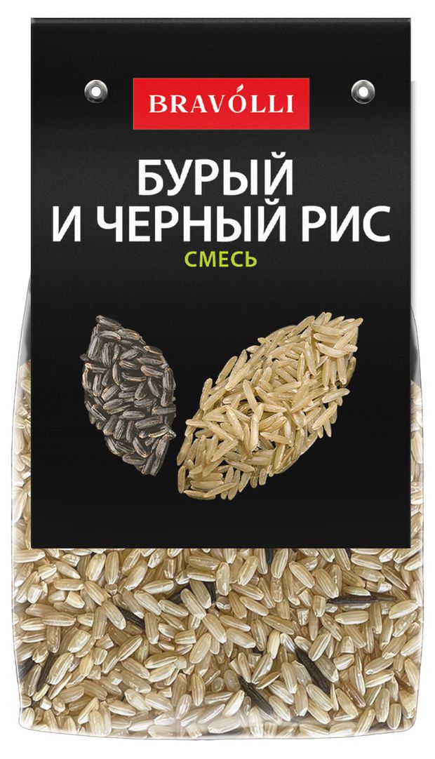 Bravolli! Смесь бурого и черного риса Bravolli!, 350 г