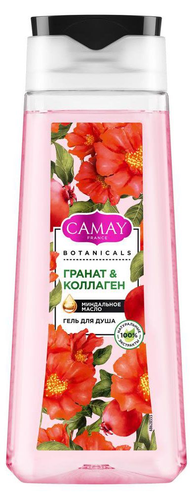 Camay Гель для душа Camay Botanicals Цветы граната без парабенов, 250 мл