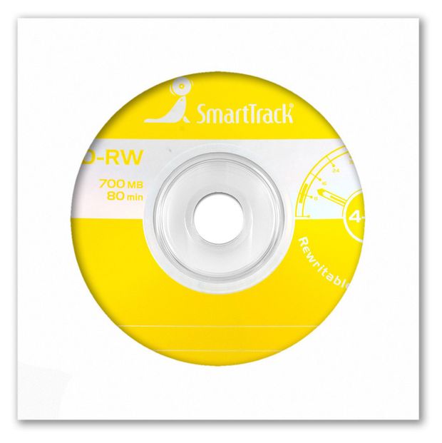 Smart Track Диск CD-RW Smart Track 700Mb 4-12х в бумажном конверте, 1 шт
