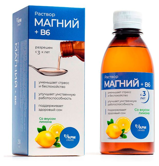 Фармгрупп Раствор Фармгрупп Магний+В6, 250 мл
