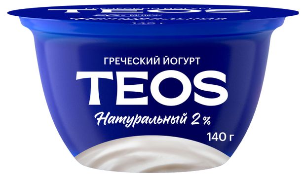 TEOS Йогурт греческий густой TEOS натуральный без добавления сахара 2% Беларусь, 140 г