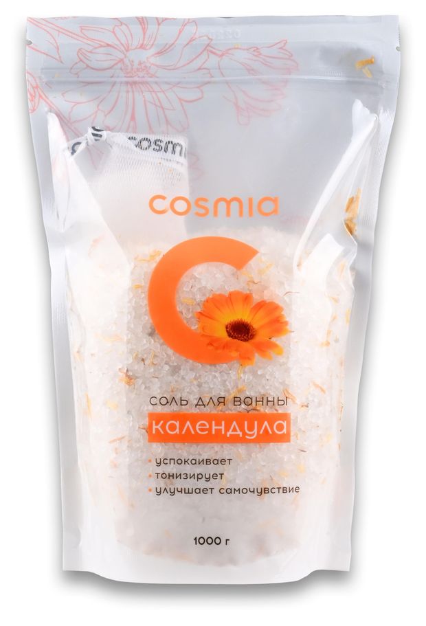 Cosmia Соль для ванны Cosmia Календула Herbal Salt, 1 кг