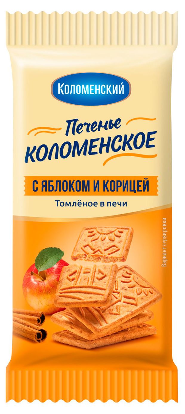 Коломенское Печенье сахарное Коломенское с яблоком и корицей, 30 г