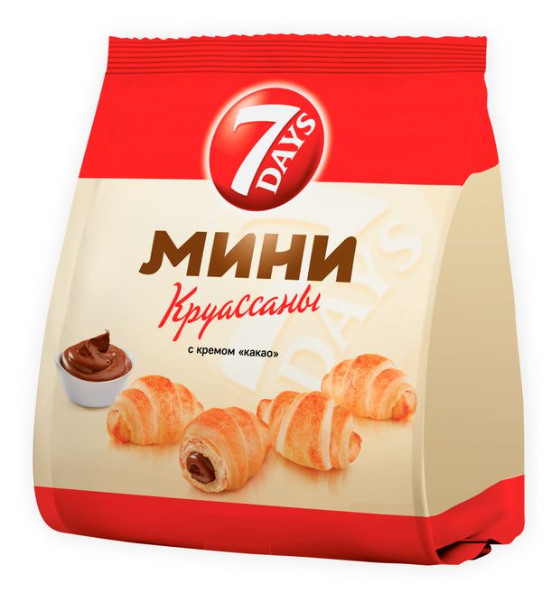 7Days Мини-круассаны 7Days с кремом какао, 265 г