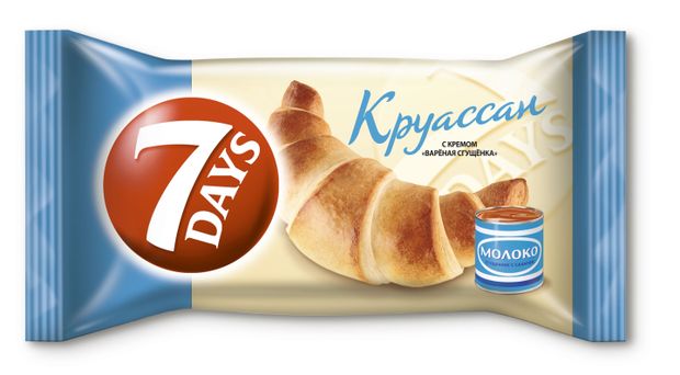 7Days Круассан 7Days с кремом со вкусом вареная сгущенка, 65 г