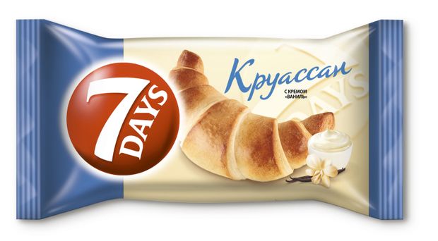 7Days Круассан 7Days с кремом со вкусом ваниль, 65 г