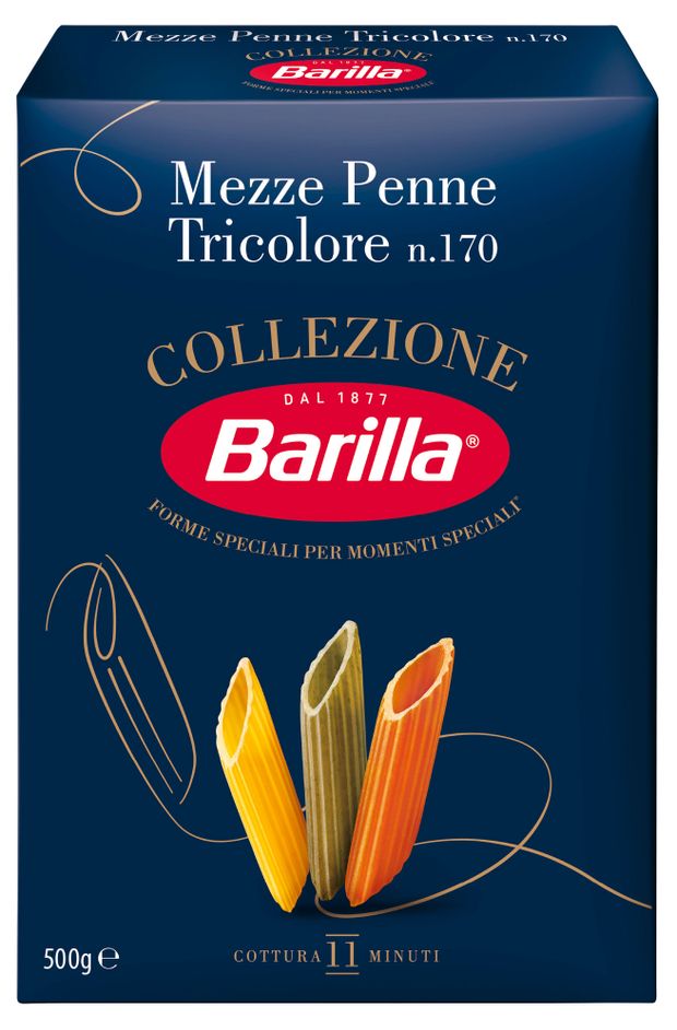 Barilla Макаронные изделия Barilla Мецце Пенне Триколоре из твердых сортов пшеницы Италия, 500 г