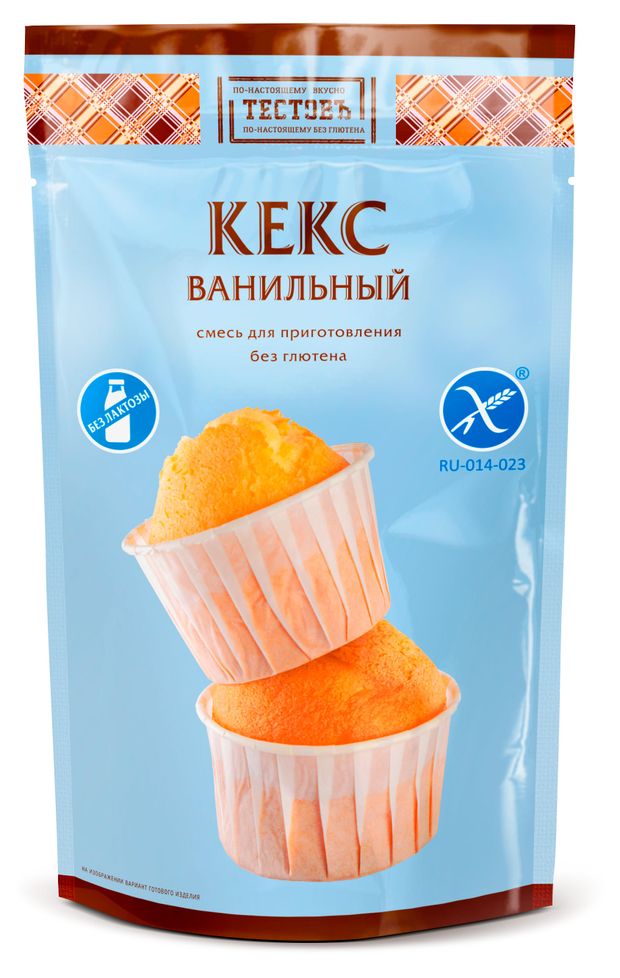 Тестовъ Смесь для приготовления Тестовъ Кекс ванильный безглютена, 250 г
