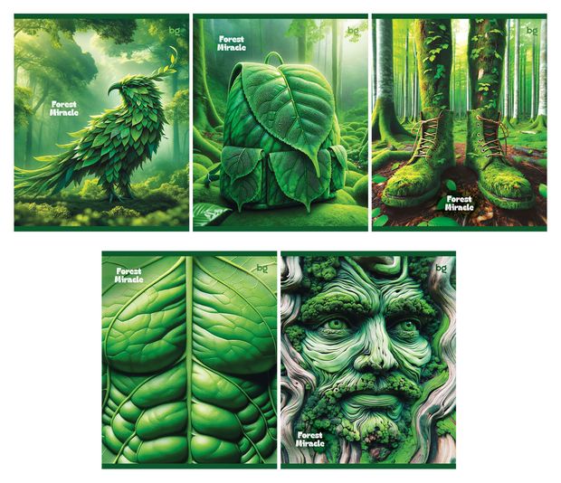 BG Тетрадь BG Forest miracle в линейку А5 96 л, 1 шт в ассортименте
