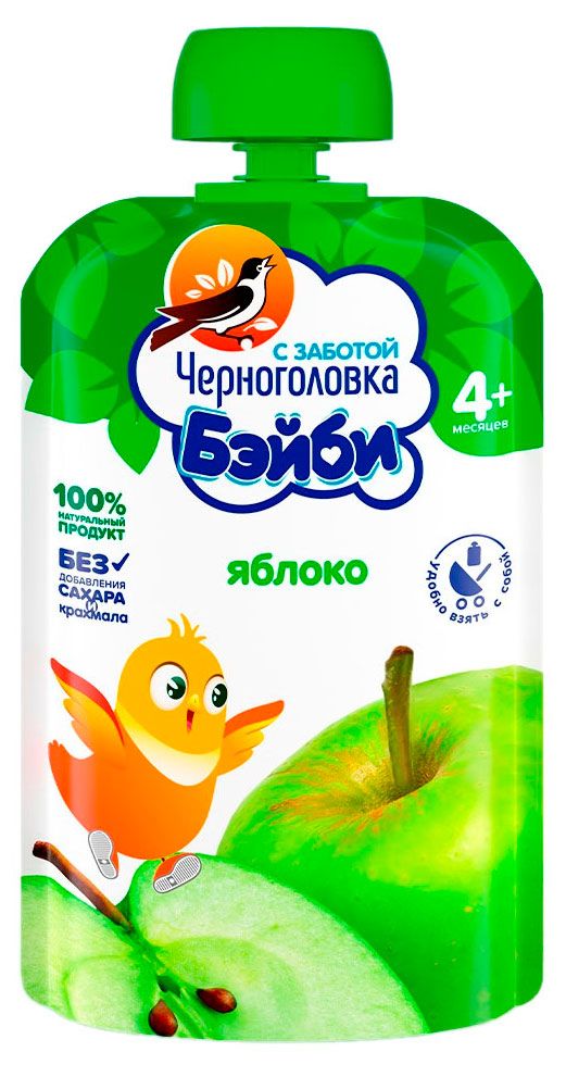 Пюре Черноголовка Бэйби яблоко с 4 мес., 85 г