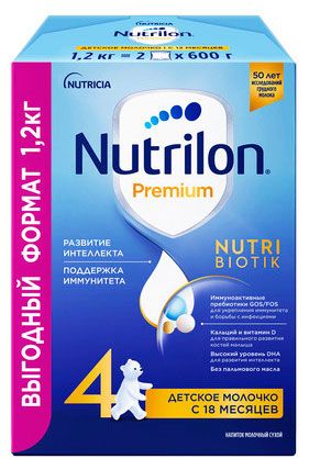 Nutrilon Смесь сухая молочная Nutrilon Premium Junior 4 от 18 мес. БЗМЖ, 1,2 кг