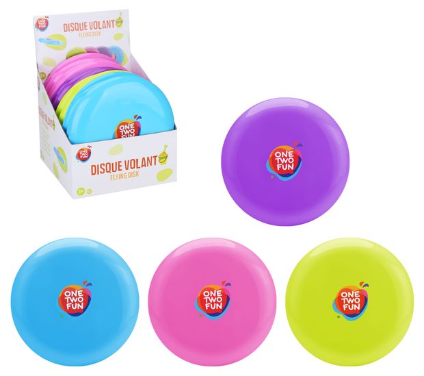 ONE TWO FUN Диск летающий ONE TWO FUN 23 см, 1 шт в ассортименте