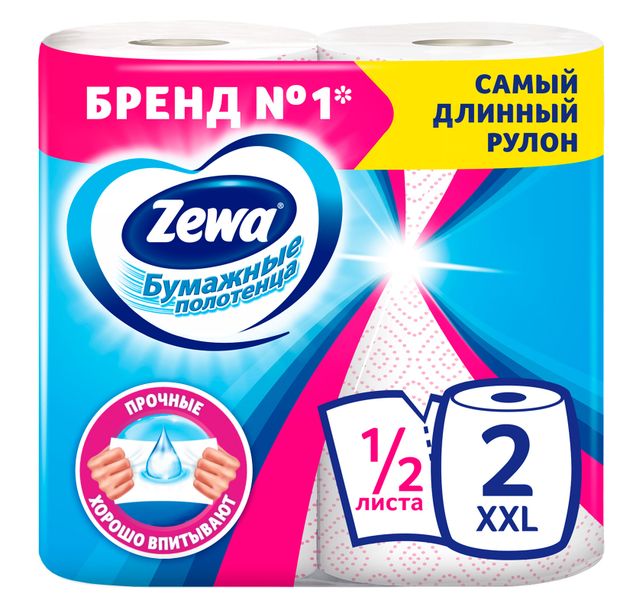 Zewa Бумажные полотенца Zewa XXL 1/2 листа, 2 рулона