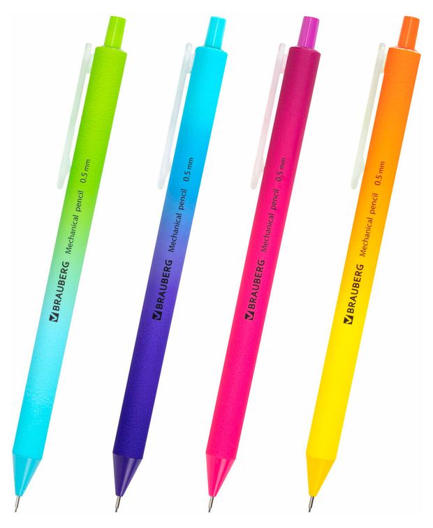 BRAUBERG Карандаш механический BRAUBERG Soft Grade 0,5 мм HB, 1 шт в ассортименте