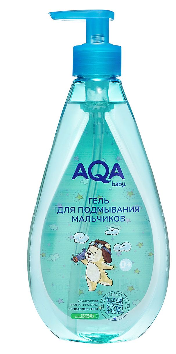 AQA Baby Гель для подмывания AQA Baby для мальчиков с рождения, 400 мл