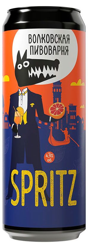 Волковская Пивоварня Пивной напиток Волковская Пивоварня Spritz фильтрованный, 450 мл