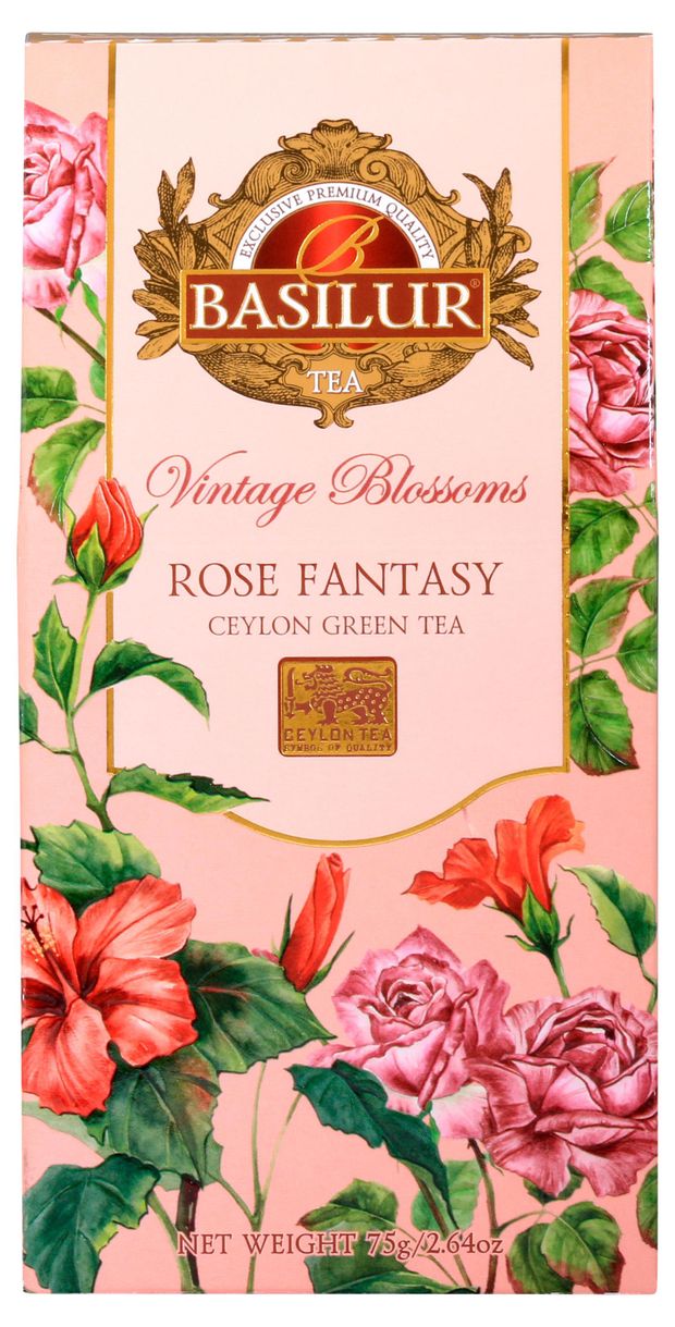 Basilur Чай зеленый Basilur Vintage Blossoms Rose Fantasy Шри-Ланка, 75 г