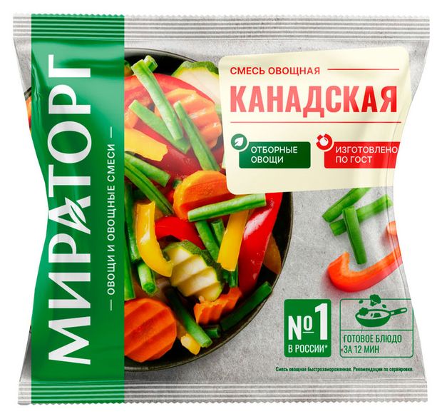 Мираторг Смесь овощная Мираторг Канадская замороженная, 400 г