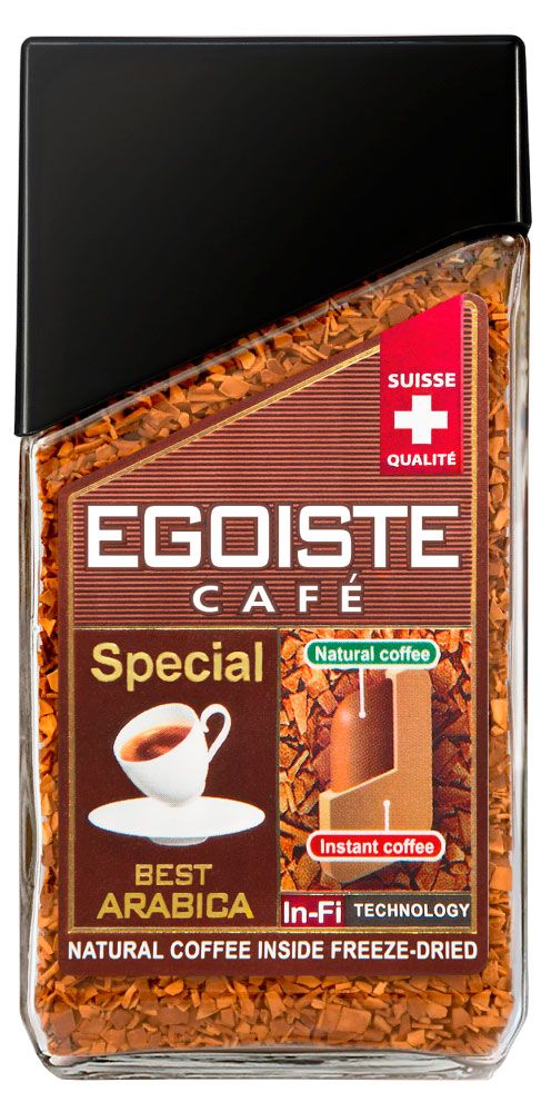 Egoiste Кофе растворимый Egoiste Special сублимированный с молотым Швейцария, 100 г