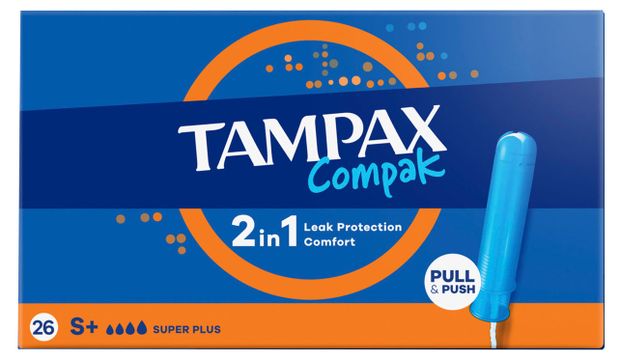 Tampax Тампоны гигиенические Tampax Compak super+ 4 капли Венгрия, 26 шт