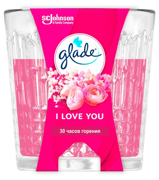 Glade Свеча ароматическая Glade I Love You, 130 г