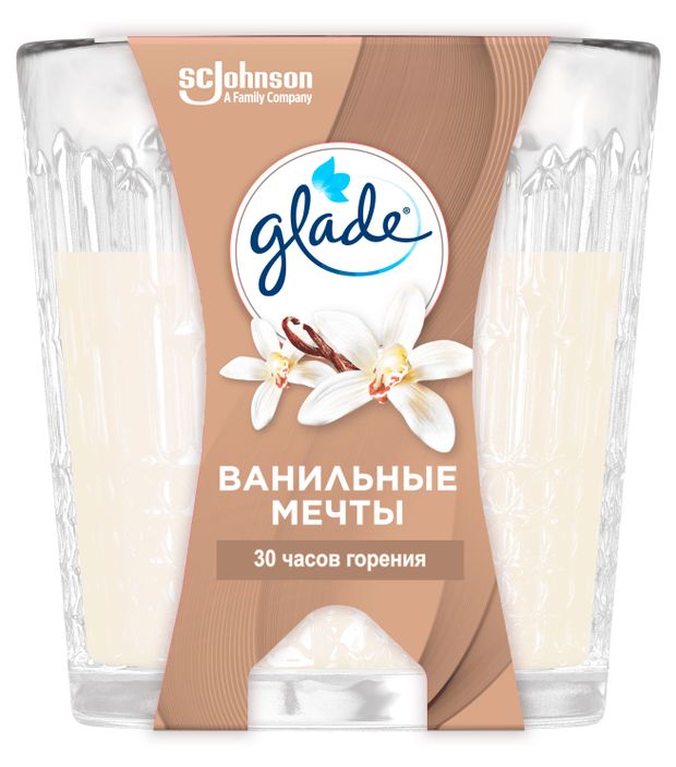 Glade Свеча ароматическая Glade Ванильные мечты, 130 г