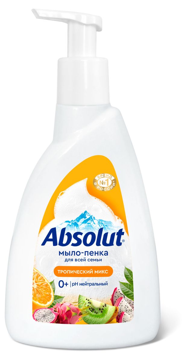 ABSOLUT Мыло-пенка для рук Absolut Тропический микс 0+, 500 г