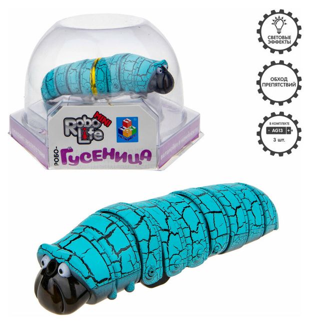 1TOY Игрушка 1TOY Робо-Гусеница со светом 13,5х12х9, 1 шт в ассортименте