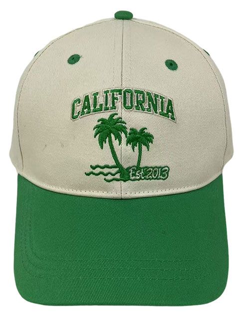 InExtenso Бейсболка мужская InExtenso California бело-зеленая, 58 см