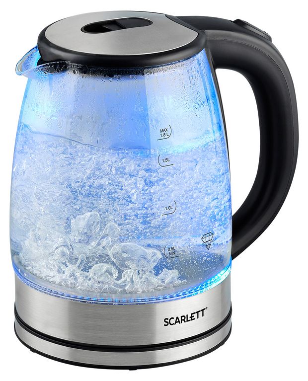Чайник электрический Scarlett SC-EK27G70 1800 Вт стеклянный, 1,8 л