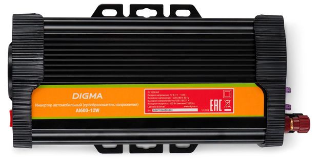 DIGMA Инвертор автомобильный DIGMA AI600-12W 600Вт