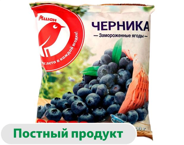 АШАН Красная птица Ягодная смесь Черника АШАН Красная птица замороженная, 300 г